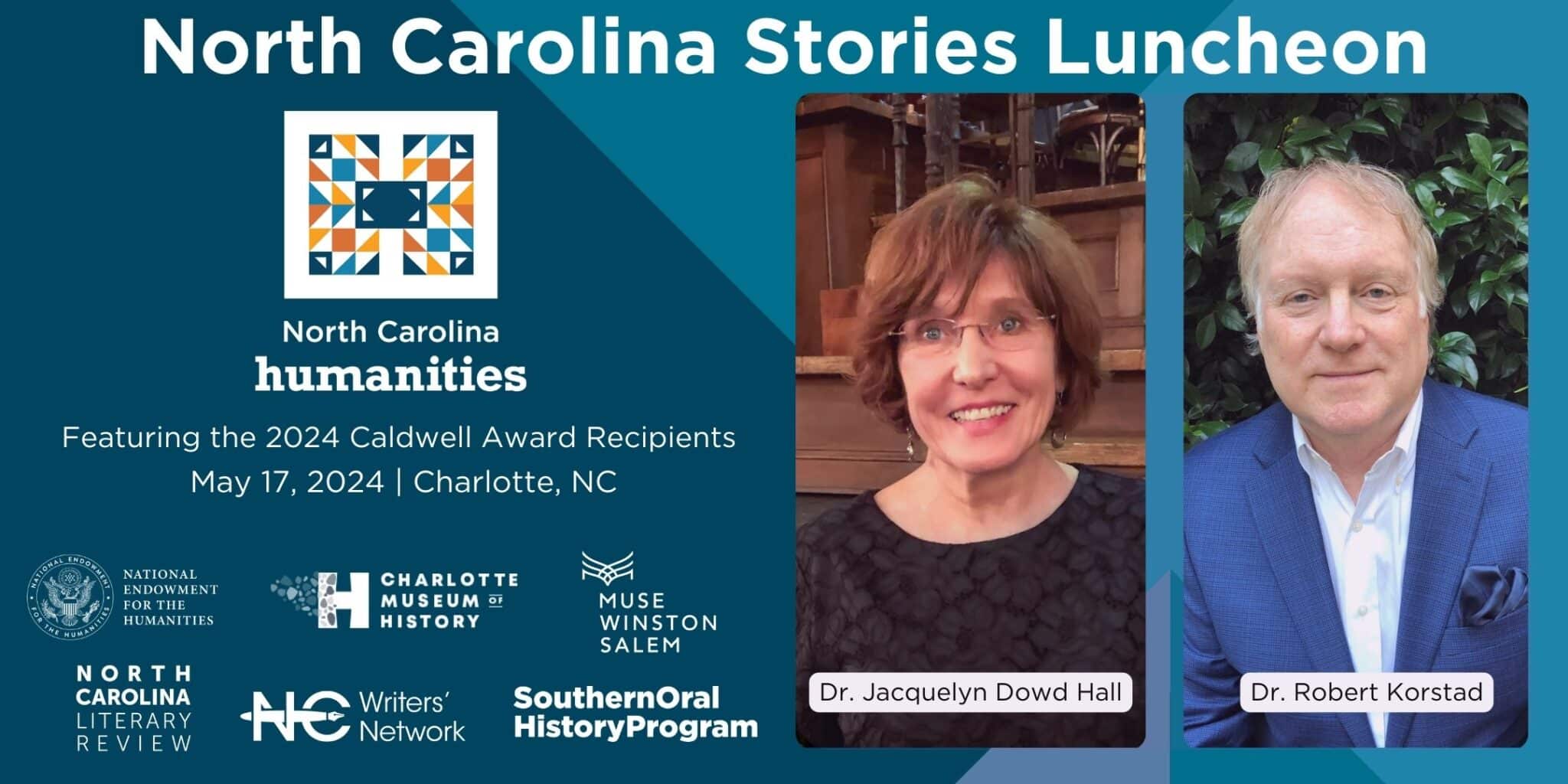 NC Stories Promo Image with Headshot and Sponsor Logos