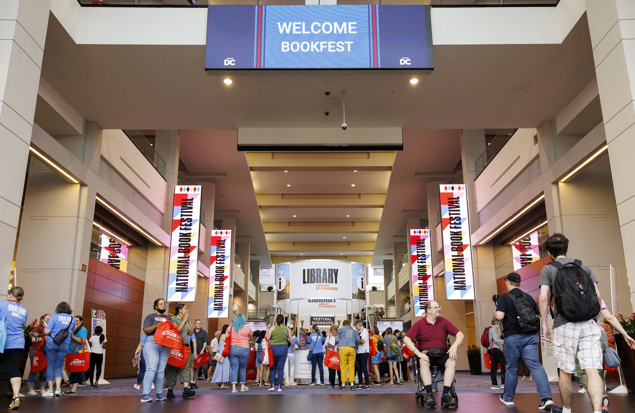 The 2023 Library of Congress National Book Festival opens in the Walter E. Washington Convention Center, August 12. Photo by Shawn Miller/Library of Congress.