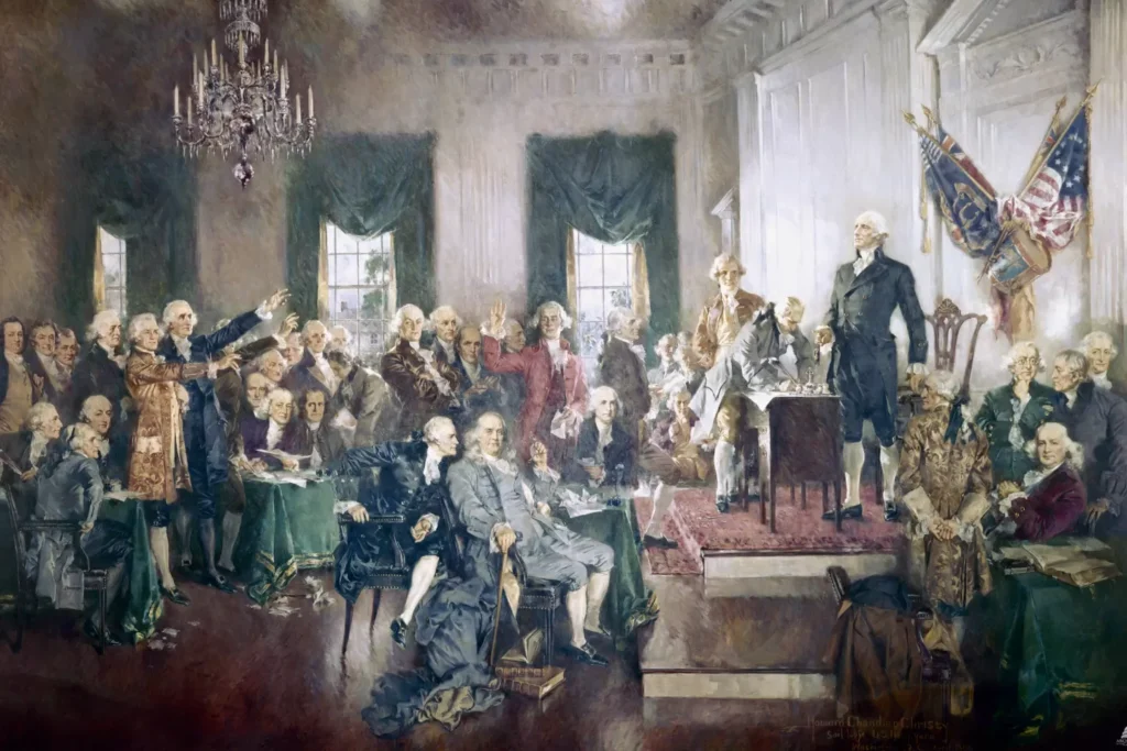 Signing of Constitution by Howard C. Christy