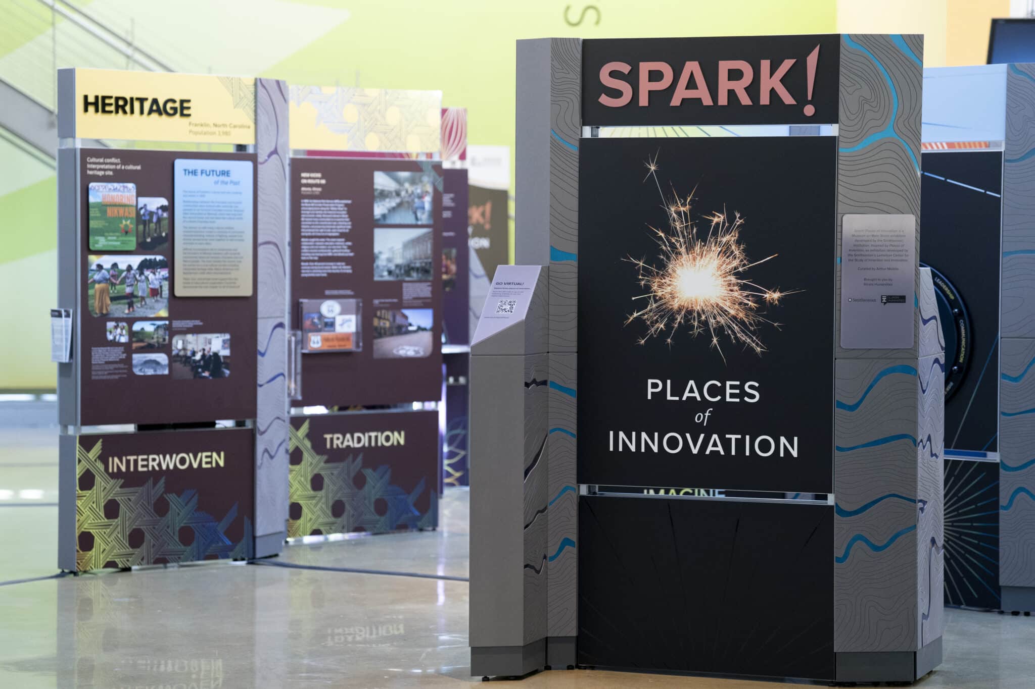 SPARK exhibit sign